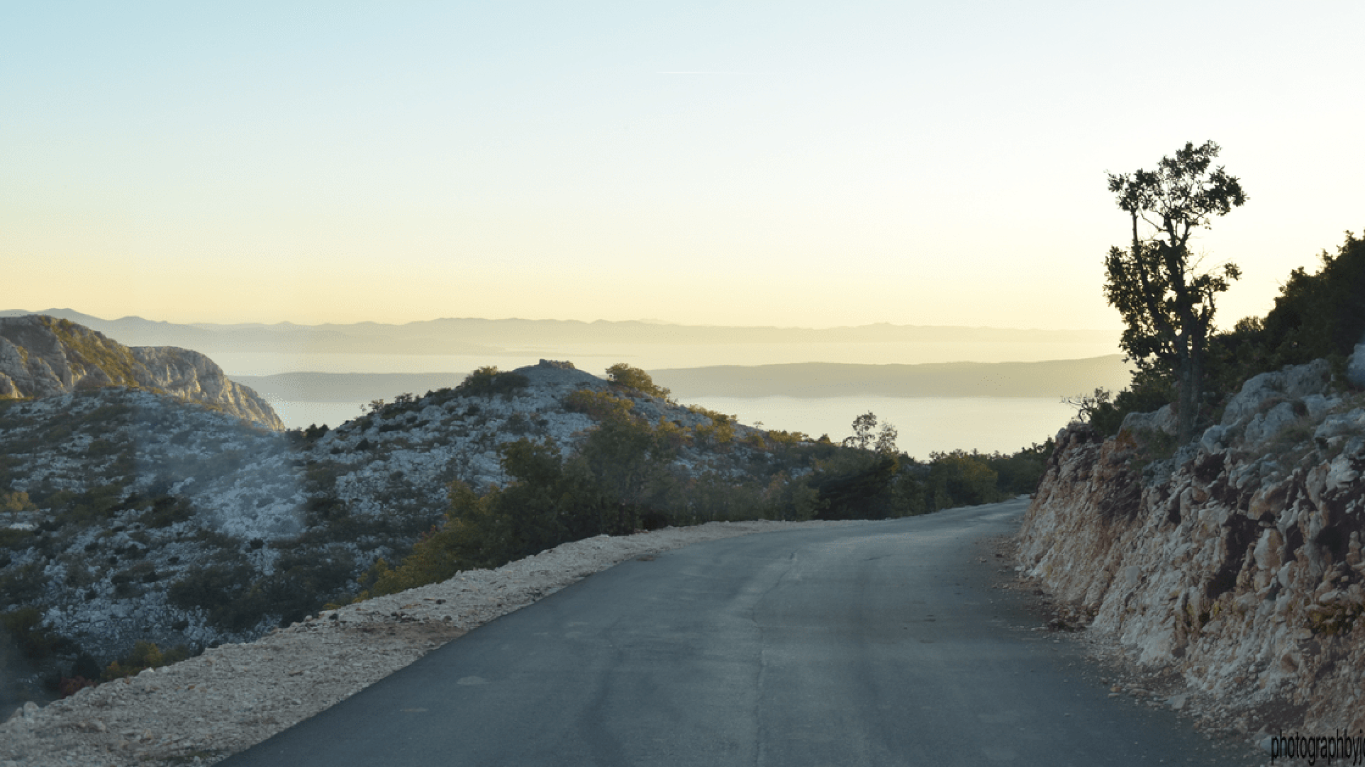 Sunset on the way down