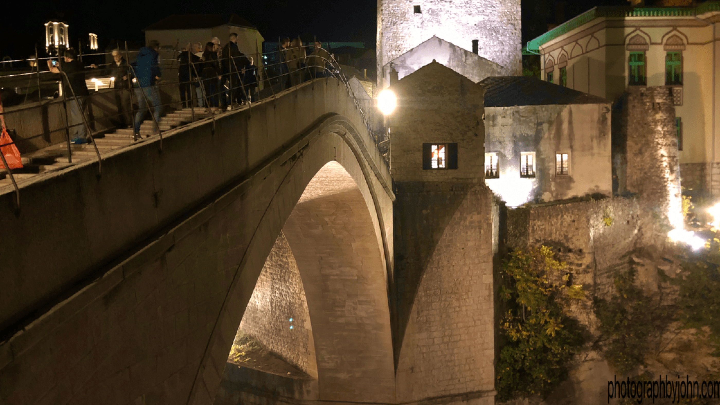 Stari Most bridge photography at golden hour with perfect reflections