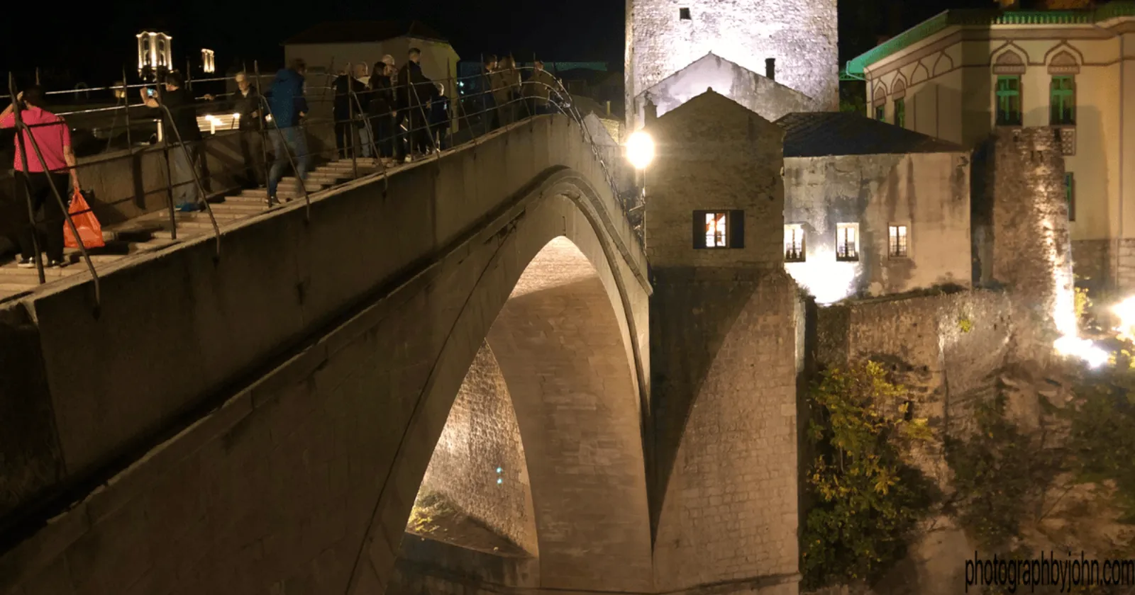 Old Bridge in Mostar at Night