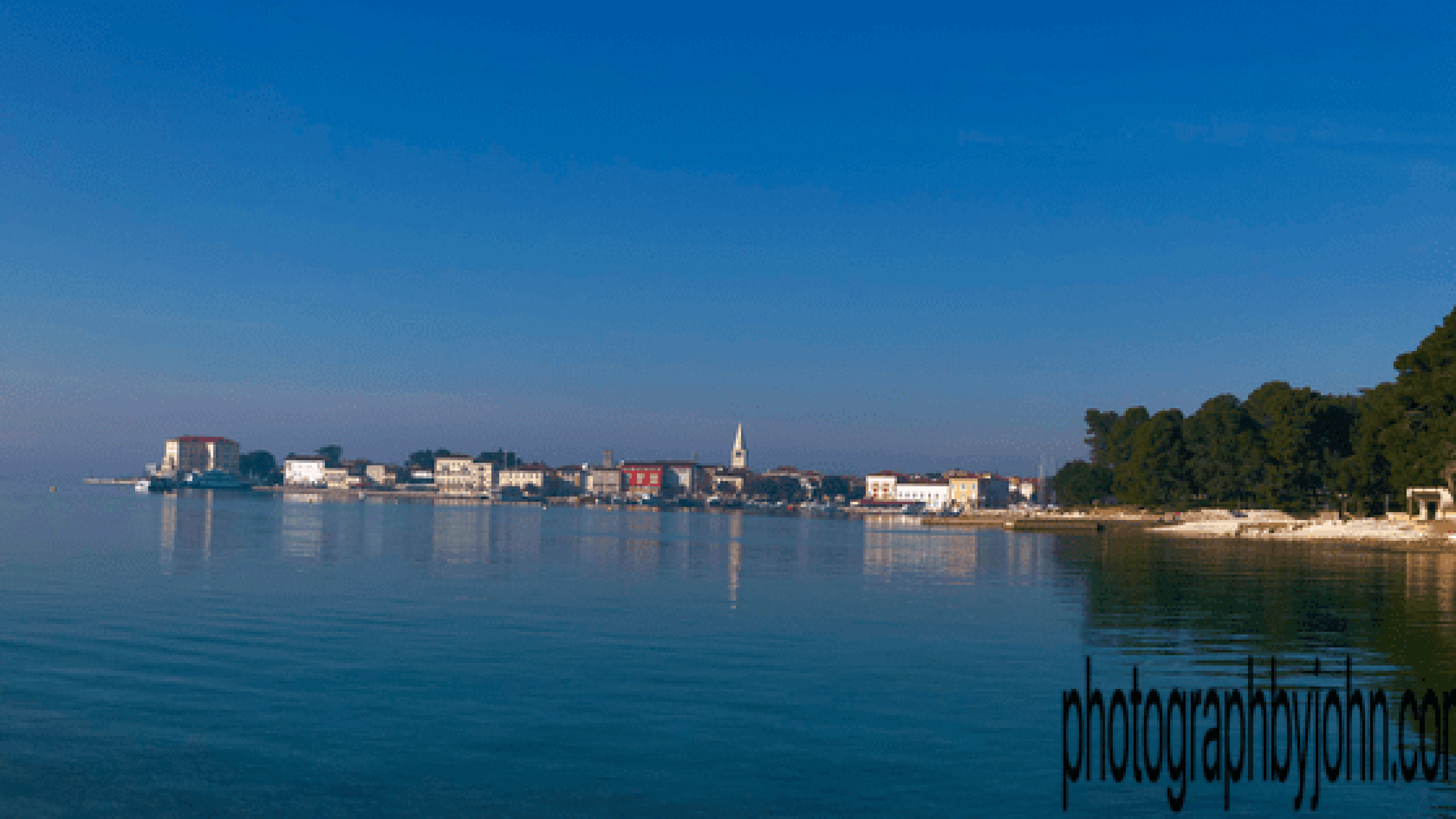 Walking in the old town harbor