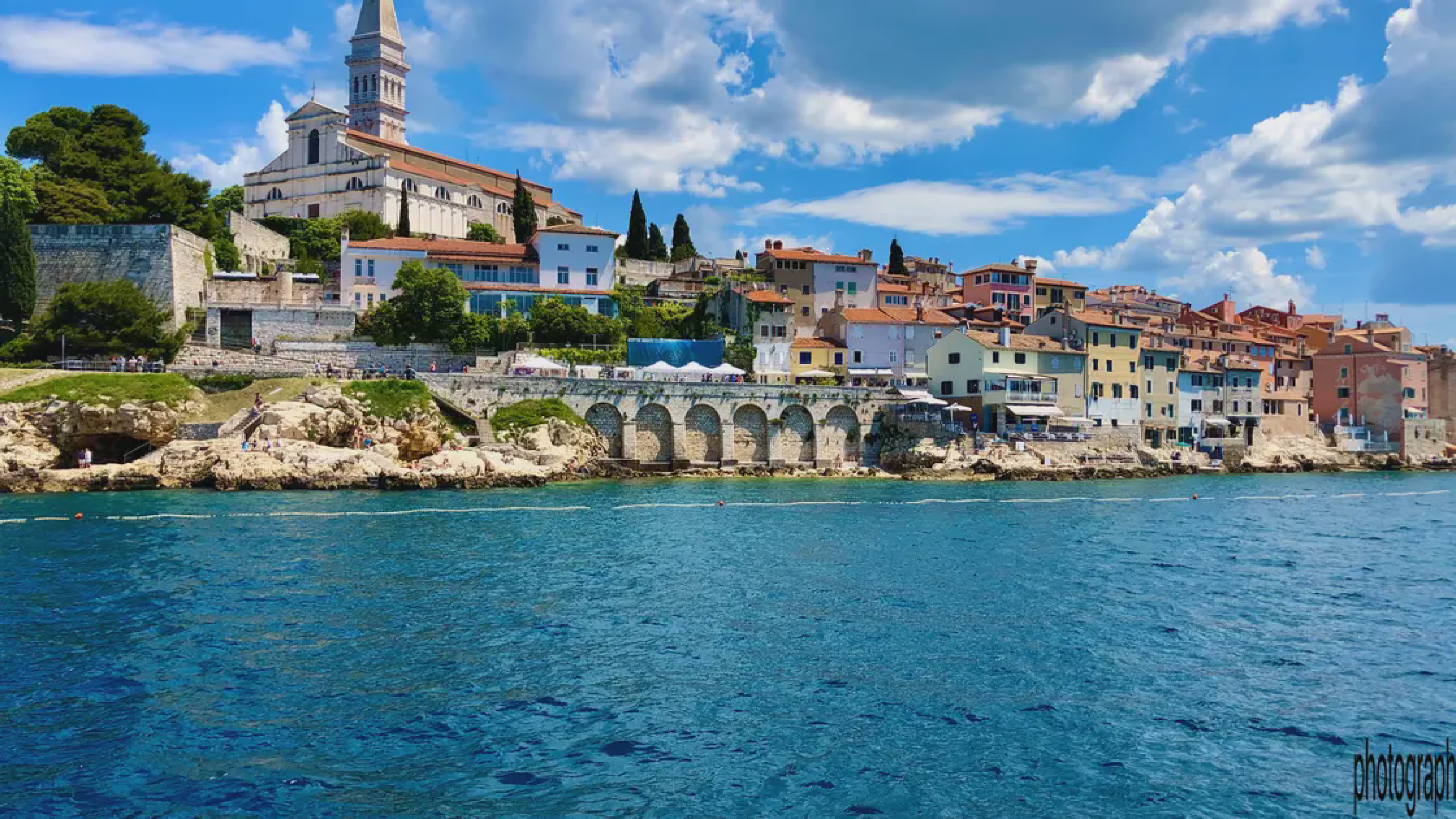 Cobblestone streets in Rovinj old town