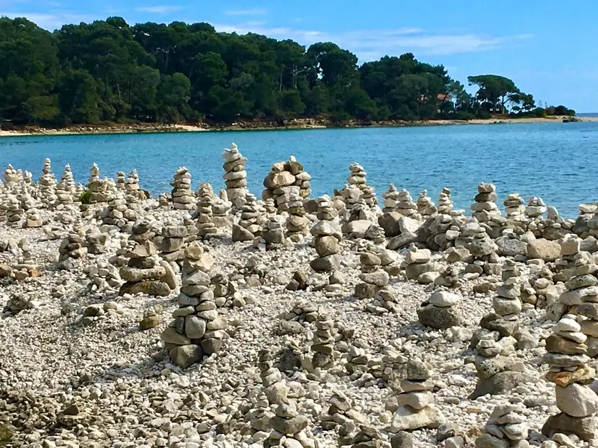 One of the beaches of Rovinj One of the beaches of Rovinj