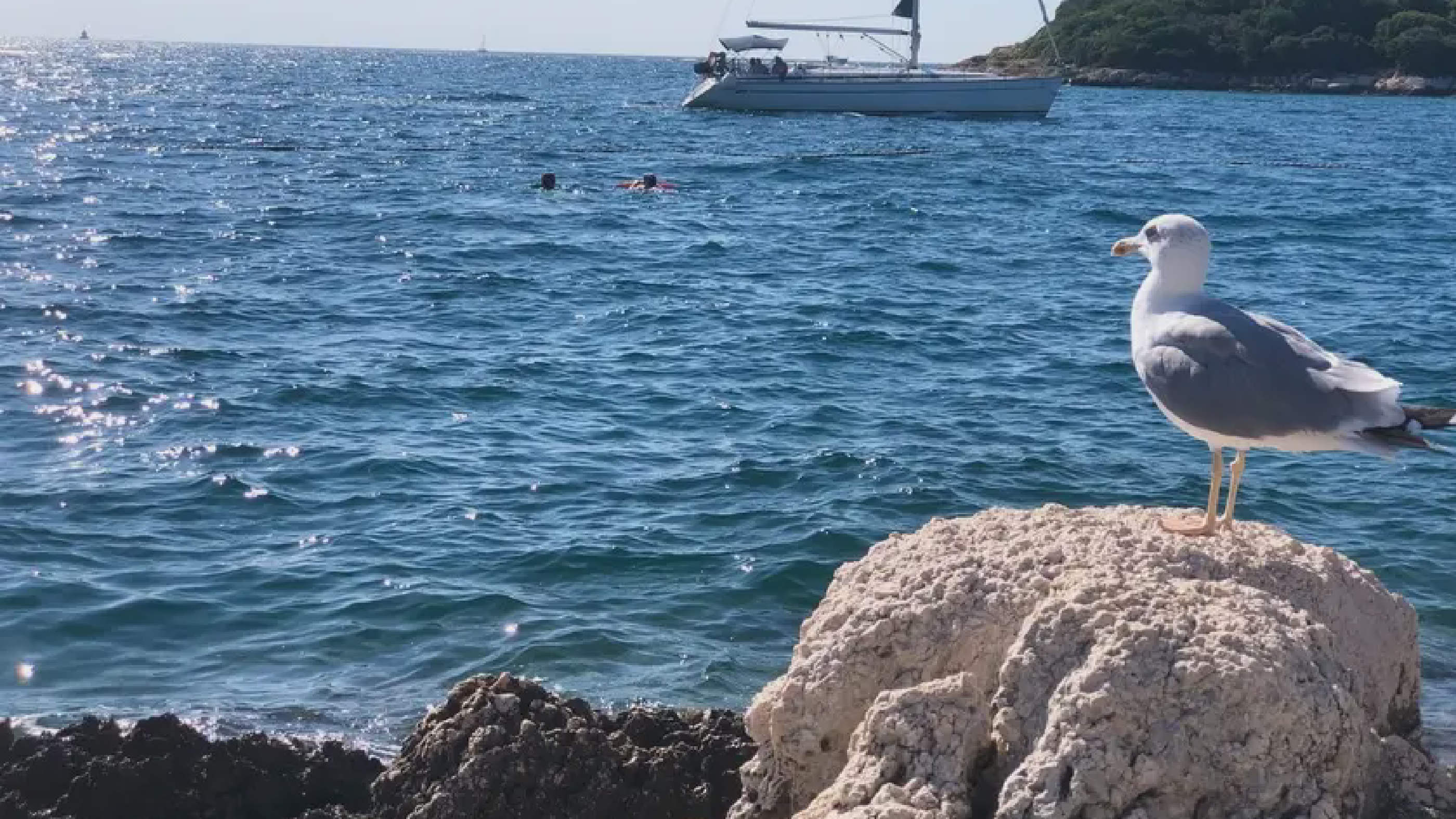 Superyacht anchored near Hvar