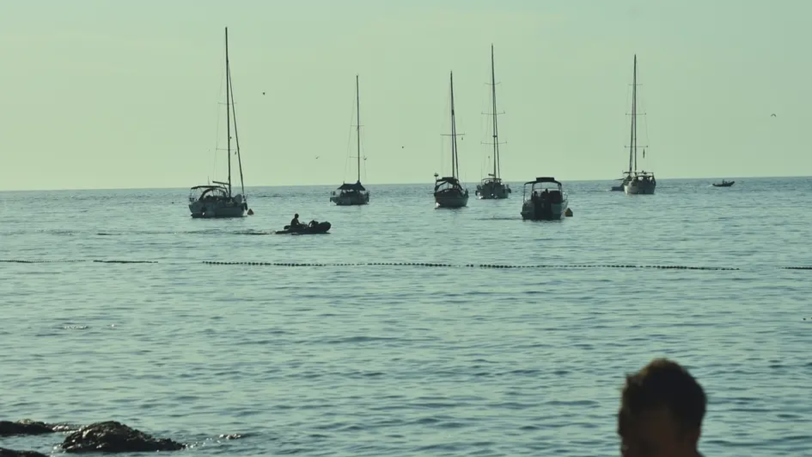 Yachts sailing near Vis Island
