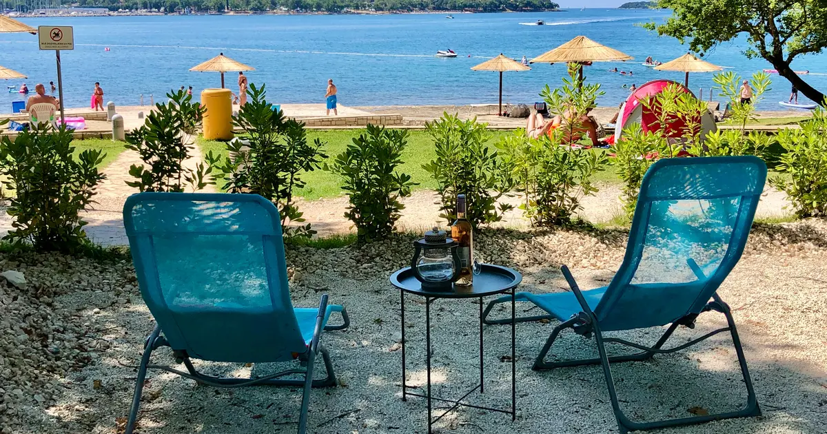 Beach on campsite