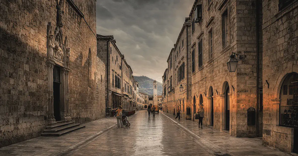 Dubrovnik Old Town at sunset